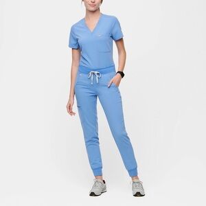 Figs Ceil Blue Scrub Set